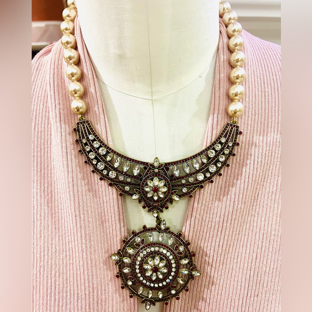 Heidi Daus 🆕 “French Twist” CONVERTIBLE Swarovski Crystals Necklace & Pendant